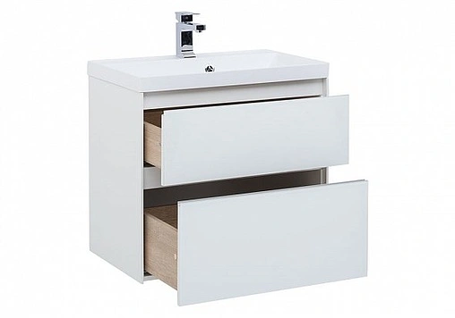 Тумба под умывальник подвесная Aquanet Гласс 70 белый 00206700