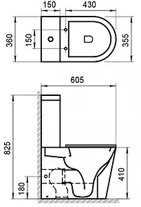 Чаша унитаза BelBagno Flay-R белый BB2149CPR, 2