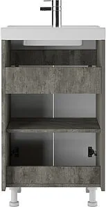 Тумба-умывальник напольная Айсберг Мечта 50 белый/бетон DM2331T+4607152361544 Тумба-умывальник напольная Айсберг Мечта 50 белый/бетон DM2331T+4607152361544, 5