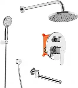 Душевая система со смесителем для ванны Swedbe Platta хром 5544 Душевая система со смесителем для ванны Swedbe Platta хром 5544, 1