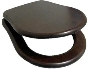 Крышка-сиденье для унитаза Kerasan Retro дерево/золото 109140 Крышка-сиденье для унитаза Kerasan Retro дерево/золото 109140, 1