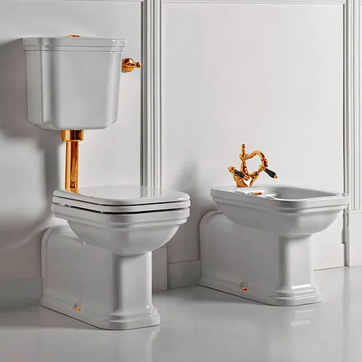 Унитаз-компакт с высоким бачком Kerasan Waldorf белый