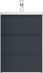Тумба-умывальник напольная Am.Pm Gem S 60 графит матовый M91FSX0602GM+M90WCC0602WG Тумба-умывальник напольная Am.Pm Gem S 60 графит матовый M91FSX0602GM+M90WCC0602WG, 1