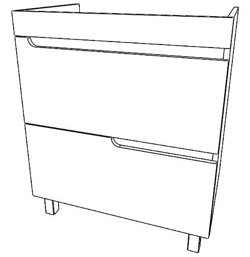 Тумба-умывальник напольная Айсберг Веста 70 белый DV5907T+4670142930037