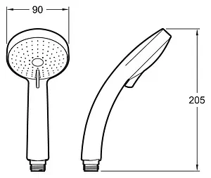 Лейка ручного душа Jacob Delafon Citrus хром E12902-CP Лейка ручного душа Jacob Delafon Citrus хром E12902-CP, 2