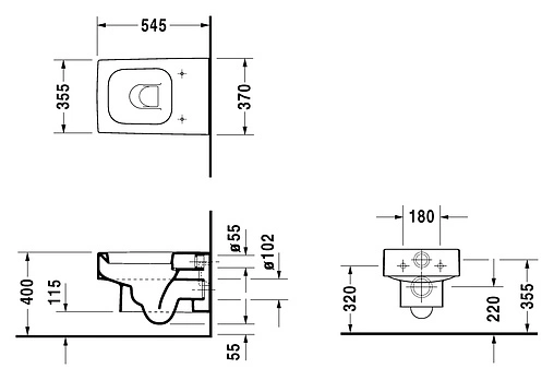 Унитаз подвесной Duravit Vero белый 2217090064