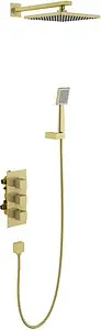 Душевая система с термостатом для душа Timo Tetra-thermo золото матовое SX-0179/17SM Душевая система с термостатом для душа Timo Tetra-thermo золото матовое SX-0179/17SM, 1