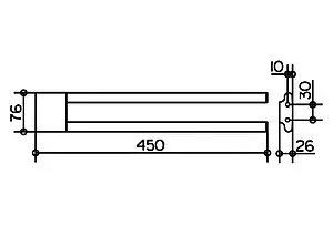 Полотенцедержатель Keuco Edition 400 хром 11518010000 Полотенцедержатель Keuco Edition 400 хром 11518010000, 4
