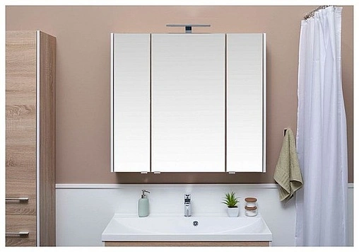 Шкаф-зеркало Aquanet Августа 100 дуб сонома 00210006