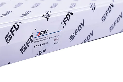 Группа коллекторная с расходомерами 10 отводов 1&quot;в/в x ¾&quot;ек FDV S1101A-1/10