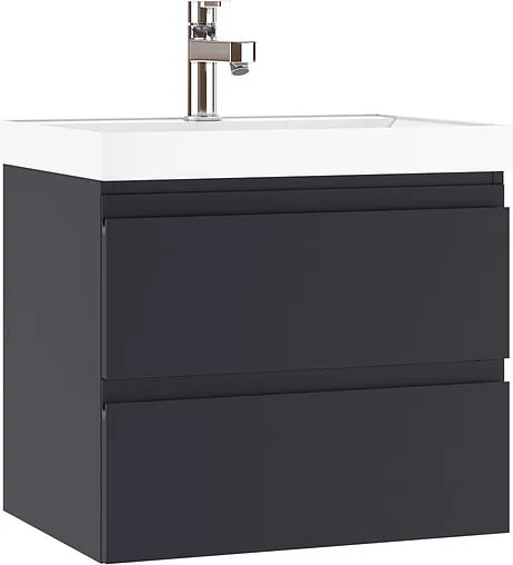 Тумба-умывальник подвесной Домино Graffo 60 графит DGr2111T+4627173210164