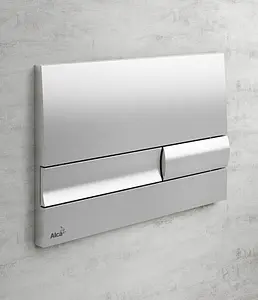 Клавиша смыва для унитаза AlcaPlast M1732 хром матовый, 3