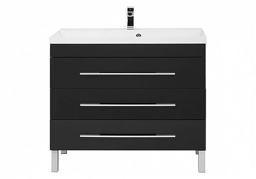 Тумба под умывальник напольная Aquanet Верона 100 чёрный 00178472