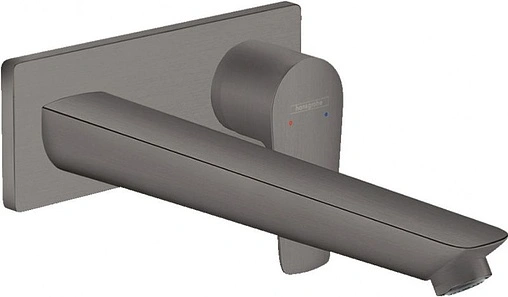 Смеситель для раковины из стены Hansgrohe Talis E шлифованный чёрный хром 71734340