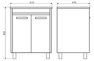Тумба-умывальник напольная Comforty Тулуза 60Д белый/сосна лоредо 00003129012CF, 2