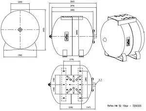 Гидроаккумулятор Reflex HW 50л 10 бар 7200320, 2