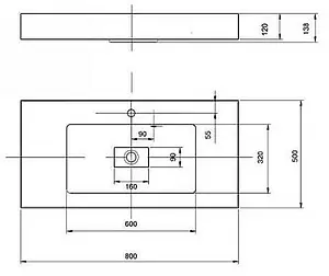 Раковина Aquaton Ричмонд 80 белый 1A70593KRD010, 2