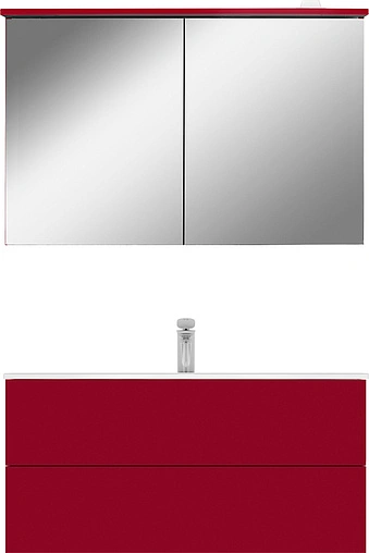 Шкаф-зеркало Am.Pm Spirit V2.0 100 красный глянец M70AMCX1001RG