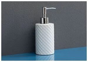 Дозатор для жидкого мыла Aquanet хром/белый CE1604A-LD, 3