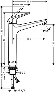 Смеситель для раковины Hansgrohe Novus 230 хром 71124000, 2