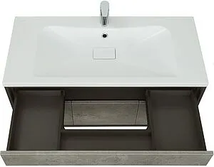 Тумба-умывальник подвесная Aquaton Уэльс 100 графит 1A2676K1WA6A0, 4