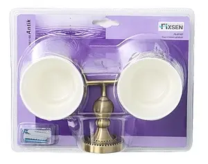 Стакан двойной Fixsen Antik бронза/белый FX-61107 Стакан двойной Fixsen Antik бронза/белый FX-61107, 2