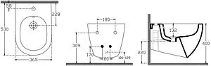 Биде подвесное ISVEA Infinity бордовый 10NF41001SV-2R Биде подвесное ISVEA Infinity бордовый 10NF41001SV-2R, 2