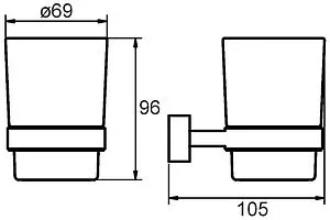 Стакан Milardo Solomon хром SOLSMG0M45, 2
