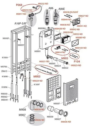 Инсталляция для подвесного унитаза AlcaPlast Solomodul A116/1200