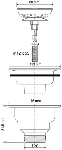 Выпуск с корзиной для мойки Mc Alpine белый MRSKW7CL