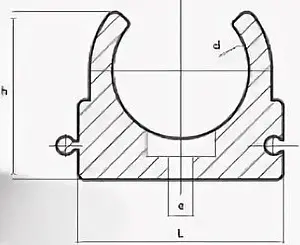 Клипса D=40мм белый Клипса D=40мм белый, 2
