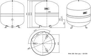 Гидроаккумулятор Reflex S 80л 10 бар 8210300 Гидроаккумулятор Reflex S 80л 10 бар 8210300, 2