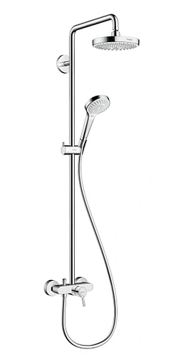 Душевая система со смесителем для душа Hansgrohe Croma Select S 180 2jet хром/белый 27255400