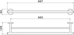 Полотенцедержатель Aquatek Оберон чёрный матовый AQ4230MB Полотенцедержатель Aquatek Оберон чёрный матовый AQ4230MB, 2