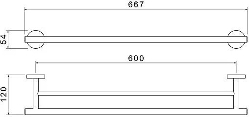 Полотенцедержатель Aquatek Оберон чёрный матовый AQ4230MB