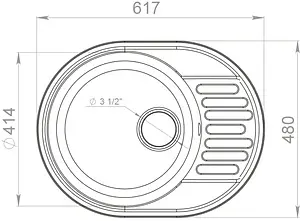 Мойка кухонная GranFest Quarz GF-Z58 серый Мойка кухонная GranFest Quarz GF-Z58 серый, 2