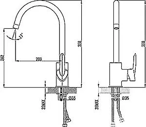 Смеситель для кухни Lemark Mars хром LM3505C Смеситель для кухни Lemark Mars хром LM3505C, 2