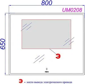 Зеркало с подсветкой Aqwella UM 80 UM0208, 2