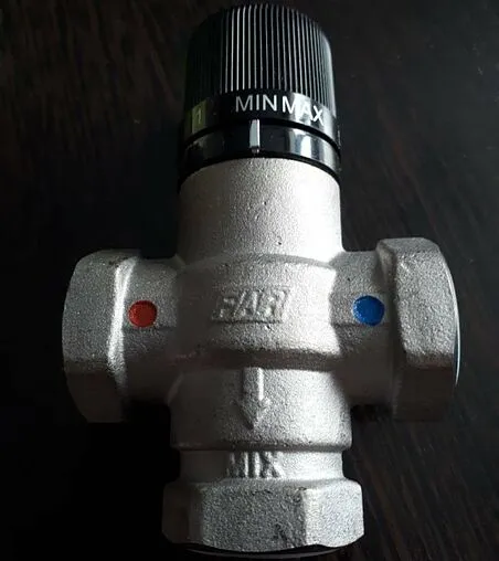Трехходовой термостатический смесительный клапан ¾&quot; +25...+65°С Kvs 2.6 Far Termo FA 3950 34