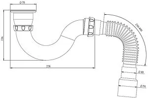 Сифон для душевого поддона Unicorn нержавеющая сталь G32 Сифон для душевого поддона Unicorn нержавеющая сталь G32, 2
