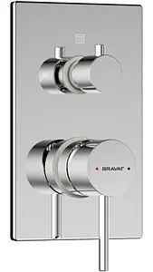 Смеситель для ванны скрытого монтажа Bravat Arc хром P69193C-2, 1