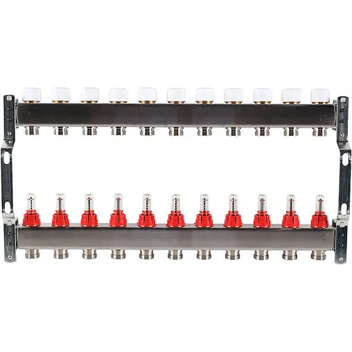 Группа коллекторная с расходомерами 11 отводов 1&quot;в/в x ¾&quot;ек Rommer RMS-1200-000011