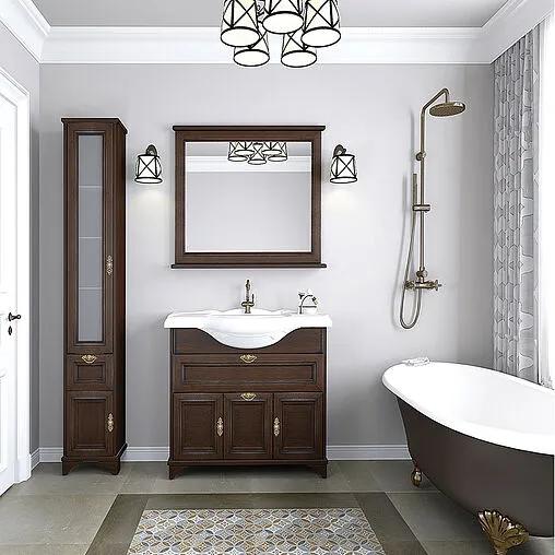 Зеркало Aquaton Идель 85 дуб шоколадный 1A195702IDM80