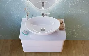 Тумба-умывальник подвесная Raval Moon белый Moo.01.60/P/W+30366 Тумба-умывальник подвесная Raval Moon белый Moo.01.60/P/W+30366, 3