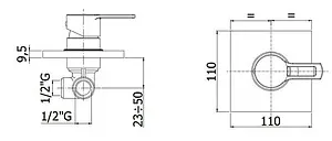 Смеситель для душа скрытого монтажа Paffoni Ringo чёрный матовый RIN010NO/M, 2