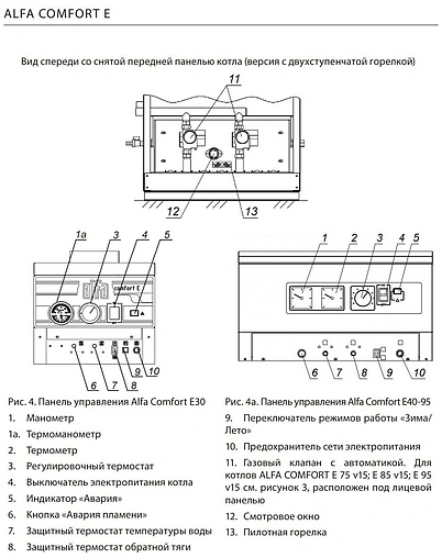 Напольный газовый котел одноконтурный 40кВт ACV Alfa Comfort E 40 v16 04531512