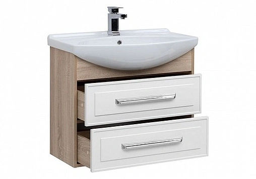 Тумба под умывальник Aquanet Остин 75 белый/дуб сонома 00200909