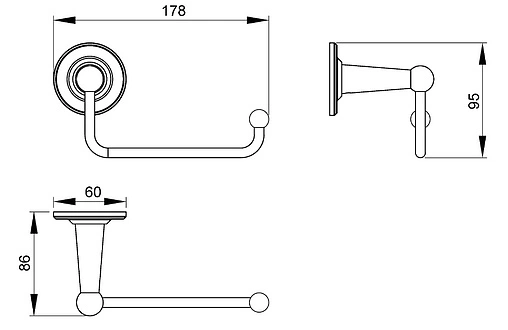 Держатель для запасных рулонов Timo Nelson бронза 160041/02