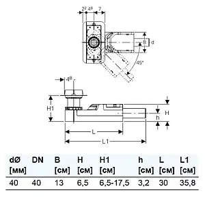 Сифон для лотка h=65мм 0.4л/сек Geberit CleanLine 154.152.00.1 Сифон для лотка h=65мм 0.4л/сек Geberit CleanLine 154.152.00.1, 3