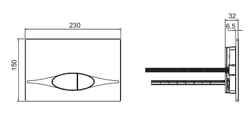 Клавиша смыва для унитаза Jacob Delafon E29027-CP хром глянцевый